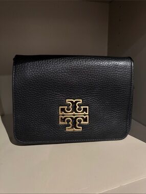 Tory Burch Black Pebbled Leather Handbag